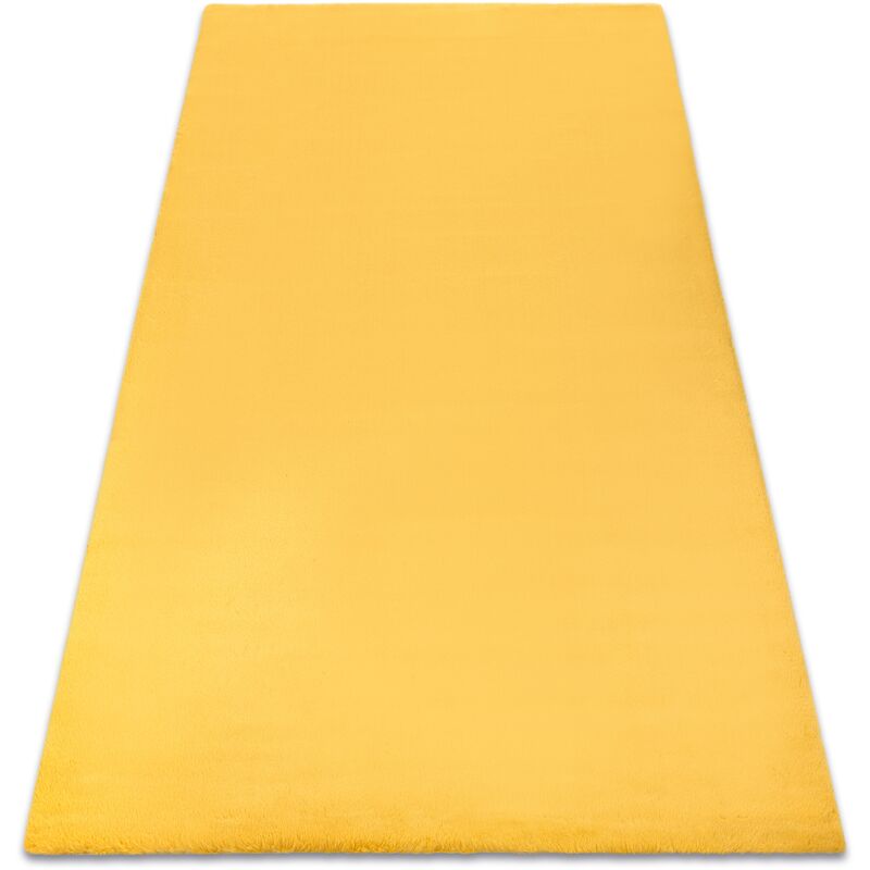 Rugsx - Carpet bunny gold imitation of rabbit fur yellow 180x270 cm