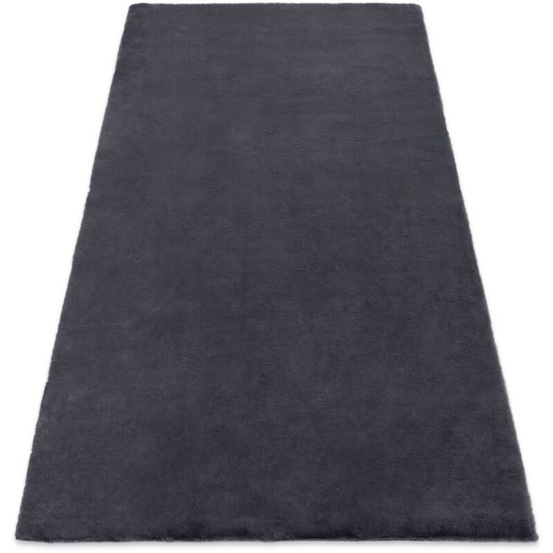 Rugsx - Carpet bunny grey imitation of rabbit fur grey 160x220 cm