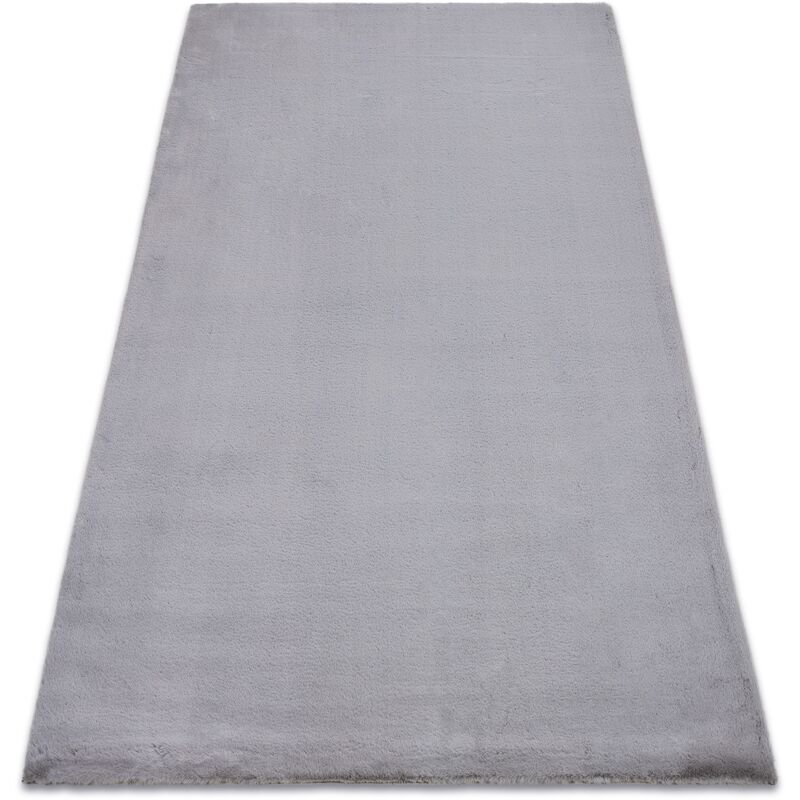 Carpet bunny silver imitation of rabbit fur grey 140x190 cm