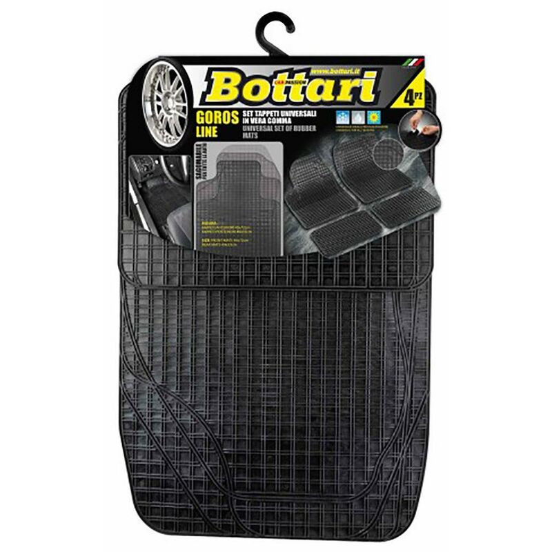 Bottari - Carpet Carpet Cut Out Rubber Black 4 Pcs 14043
