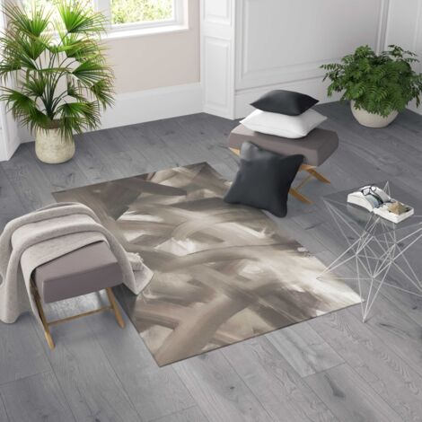CARPET FANTASY HD chambre moderne et salon SPATOLATO gris colombe Cm. 120x180