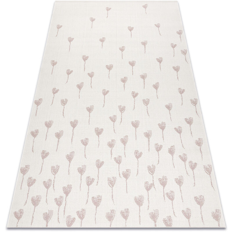 Rugsx - Carpet flat 48779/526 Flowers - cream pink beige 160x230 cm