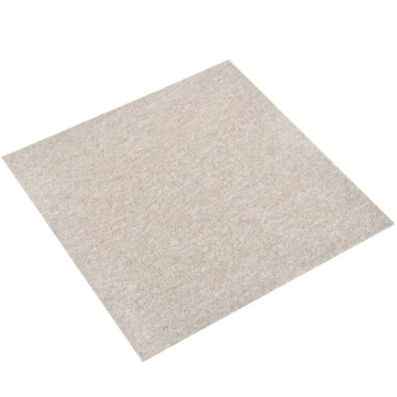 vidaXL Carpet Floor Tiles 20 pcs 5 m² 50x50 cm Light Beige - Beige