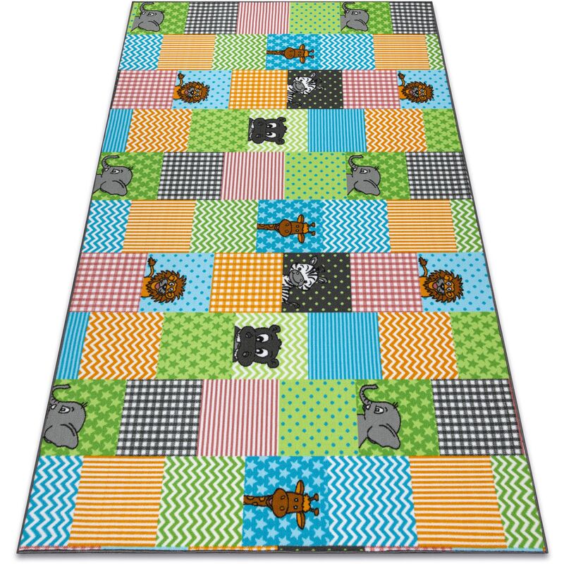 Carpet for kids zoo animals children's multicolour 100x150 cm