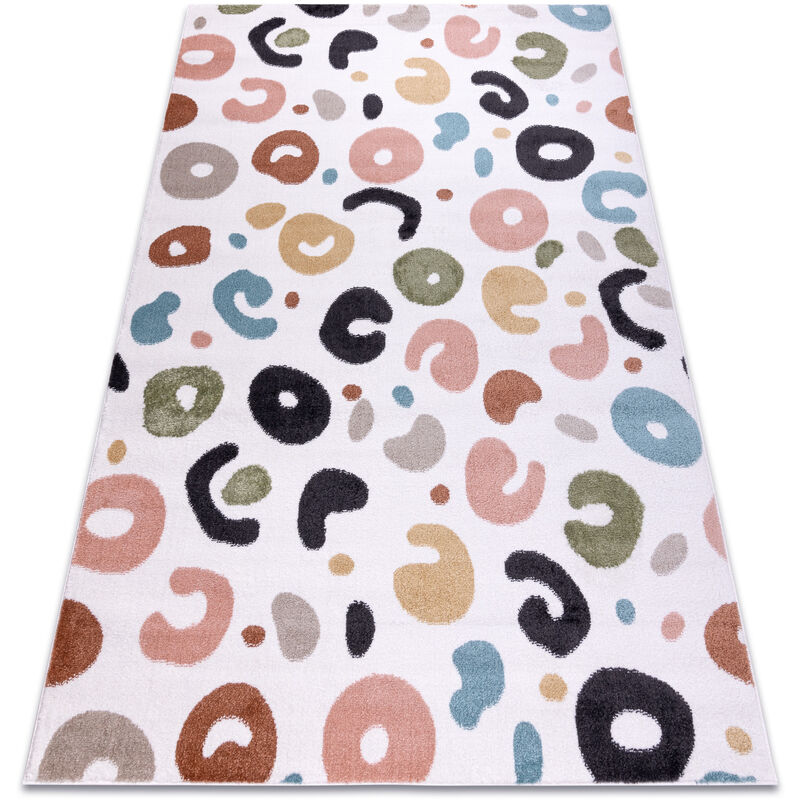 Rugsx - Carpet fun Spots for children, spots cream multicolour 120x170 cm