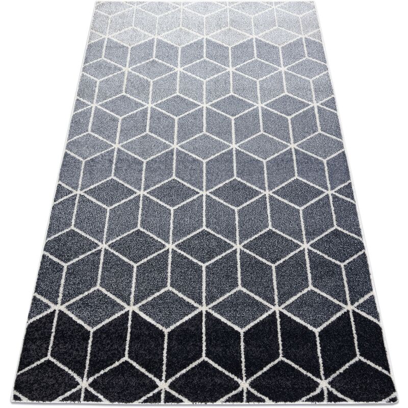 Carpet heos 78590 cream / silver / anthracite cube grey 160x220 cm