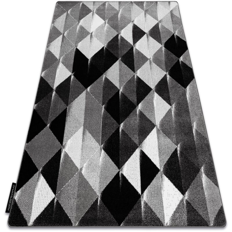 Carpet intero platin 3D Triangles grey grey 280x370 cm