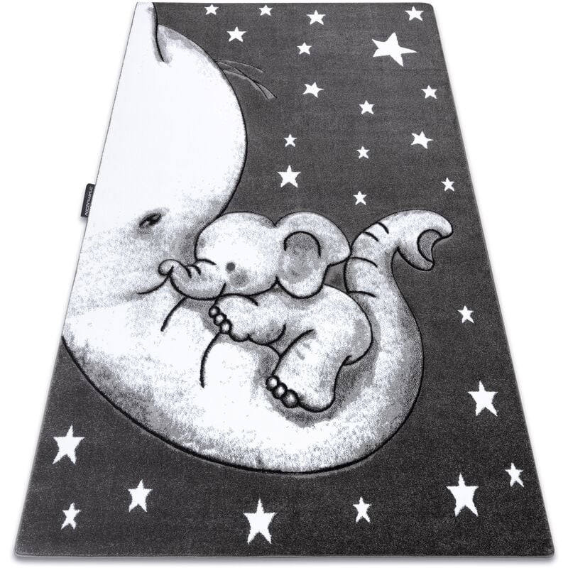 Carpet petit trumpet elephant stars grey grey 140x190 cm