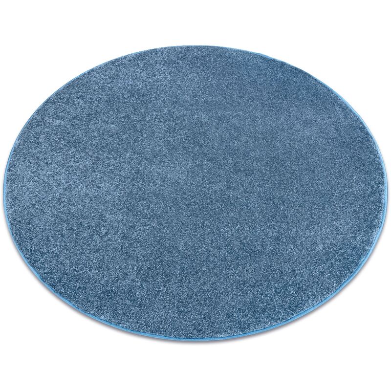 Rugsx - Carpet, round santa fe blue 74 plain, flat, one colour blue round 100 cm