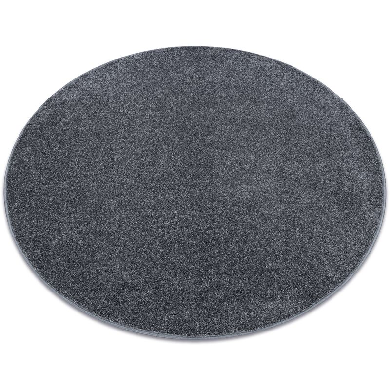 Rugsx - Carpet, round santa fe grey 97 plain, flat, one colour grey round 150 cm