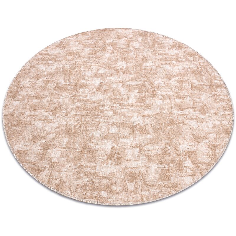 Rugsx - Carpet, round solid beige 30 concrete beige round 133 cm