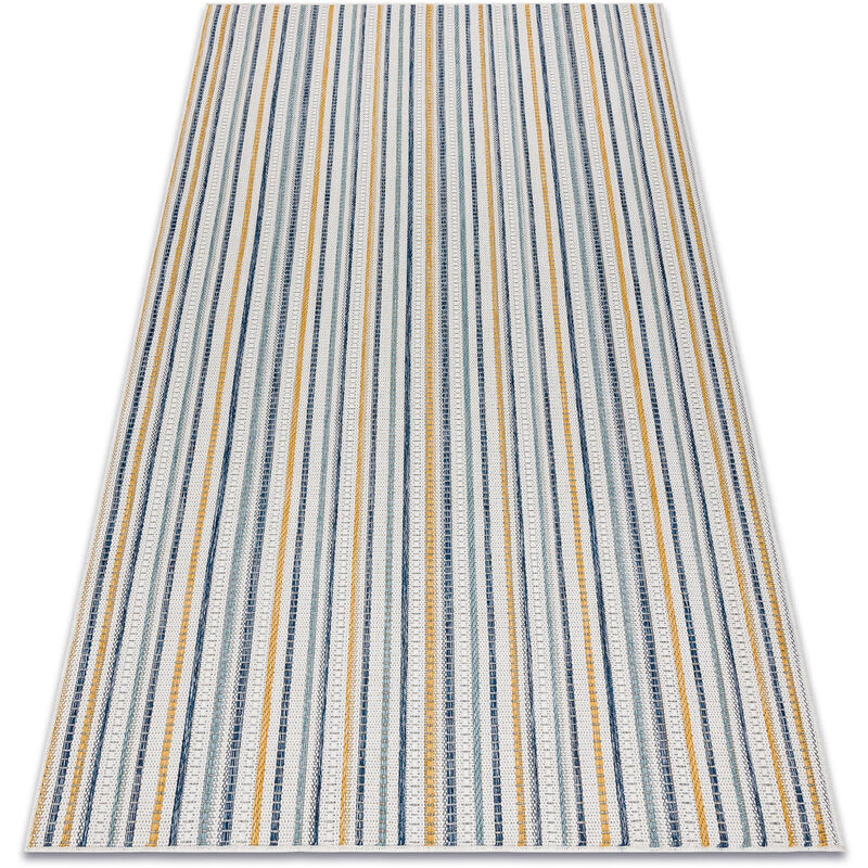 Rugsx - Carpet sisal cooper Stripes, Etno 22237 ecru / navy multicolour 80x150 cm