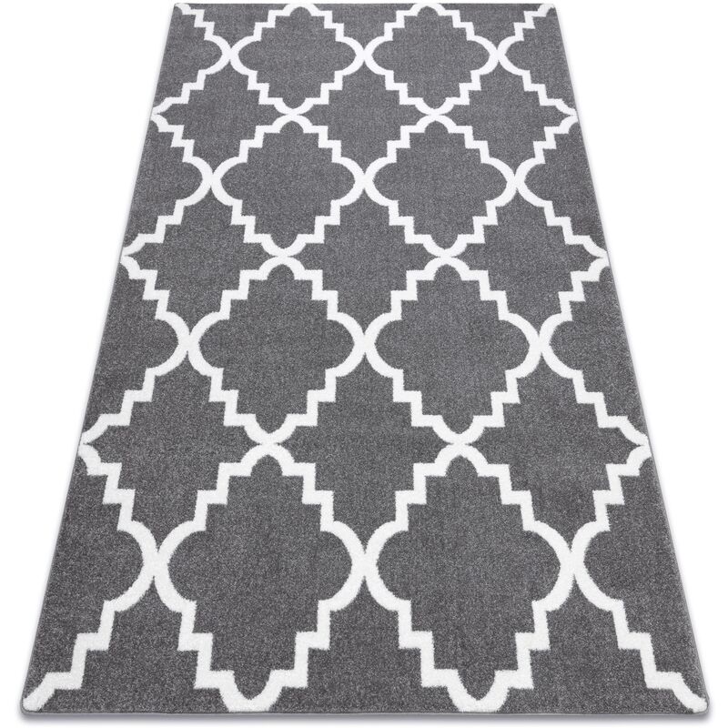 Rugsx - Carpet SKETCH - F343 grey /white trellis Shades of grey and silver 140x190 cm