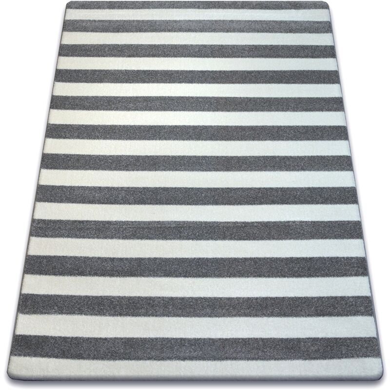 Rugsx - Carpet SKETCH - F758 grey/white - Striped White 140x190 cm