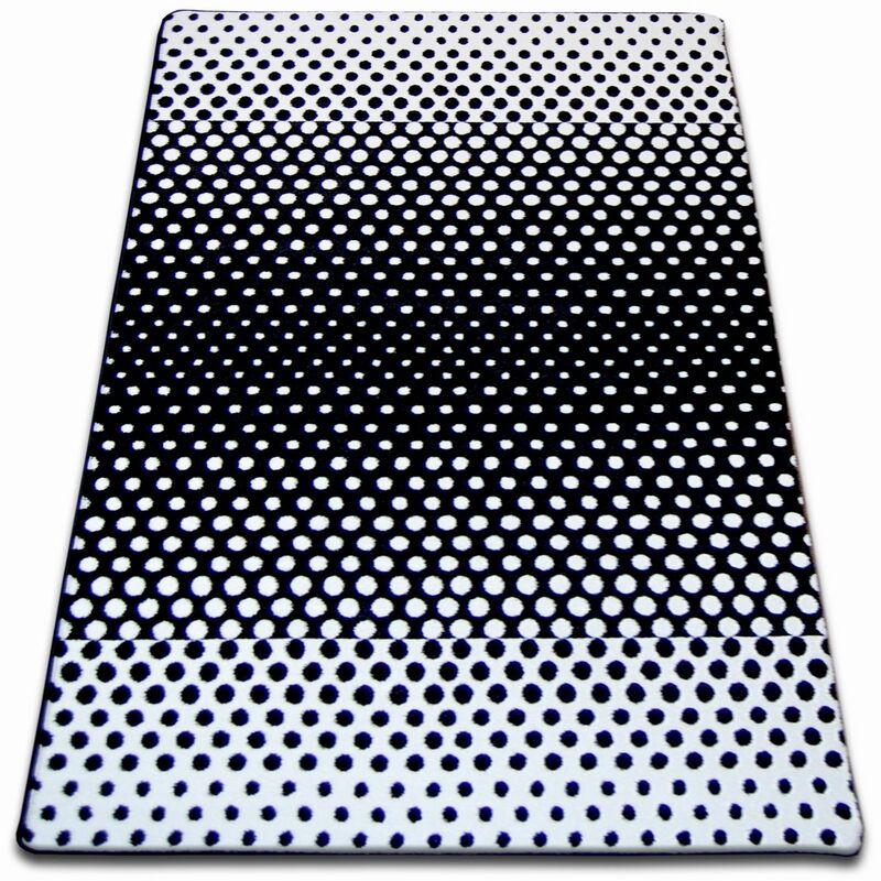 Rugsx - Carpet SKETCH - F762 white/black - dots White 140x190 cm