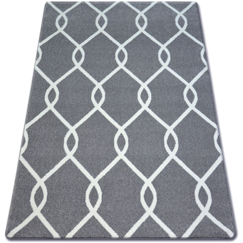 Rugsx - Carpet SKETCH - F934 grey /white trellis Shades of grey and silver 180x270 cm