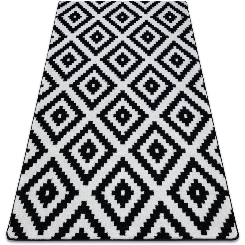 Rugsx - Carpet SKETCH - F998 cream/black - Squares Black 160x220 cm