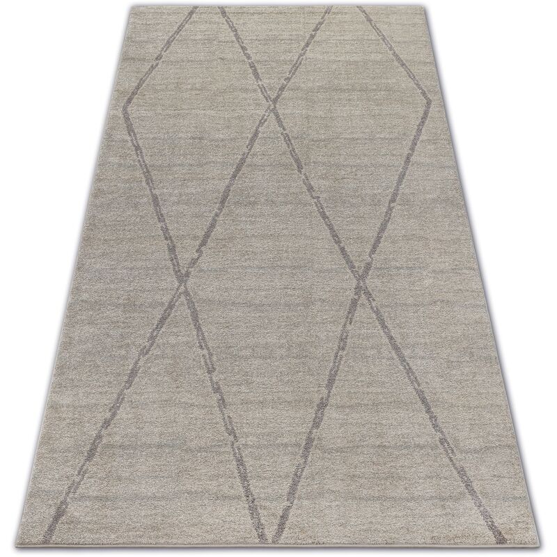 Rugsx - Carpet soft 8033 ethno diamonds cream / light brown beige 80x150 cm