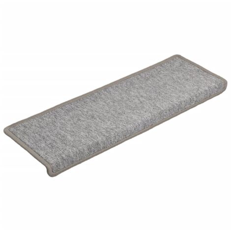 Carpet Stair Treads 15 pcs 65x21x4 cm Light Grey vidaXL