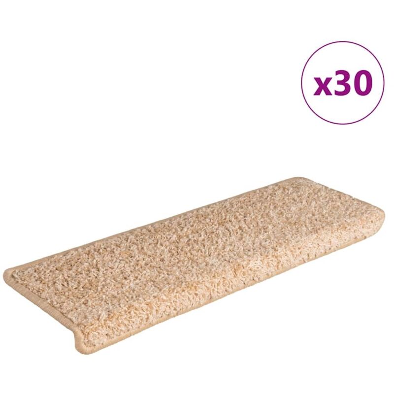 Stair Mats 30 Pcs 65x21x4 Cm Gold Rectangular Edge Vidaxl