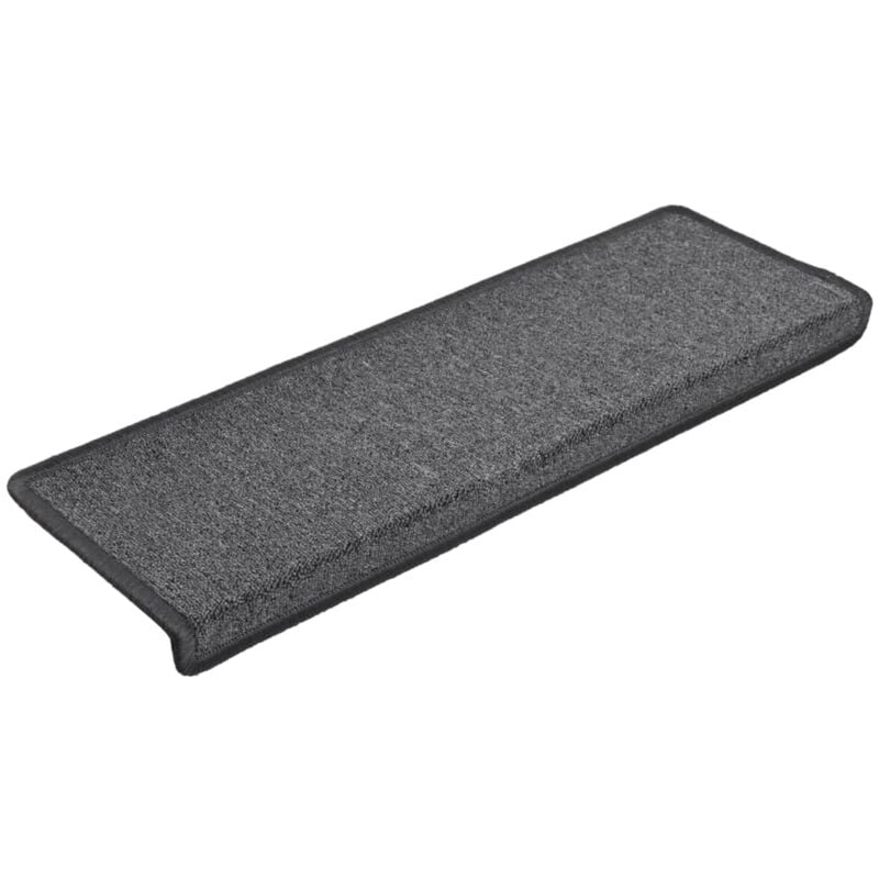 Vidaxl - Carpet Stair Treads 15 pcs 65x21x4 cm Dark Grey