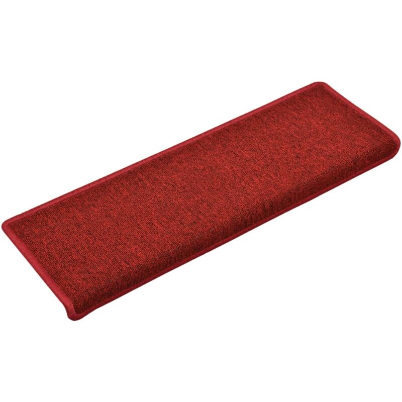 Vidaxl - Carpet Stair Treads 15 pcs 65x21x4 cm Red
