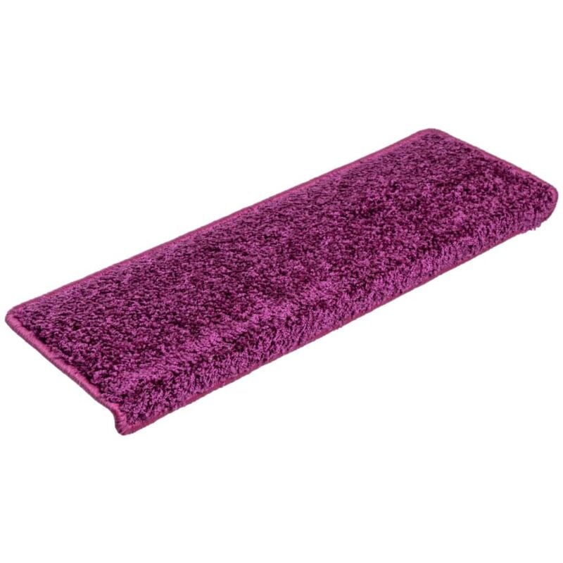 Carpet Stair Treads 15 pcs 65x21x4 cm Violet Vidaxl