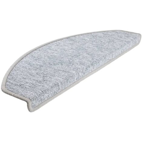 Carpet Stair Treads 15 pcs Light Grey 65x24x4 cm vidaXL