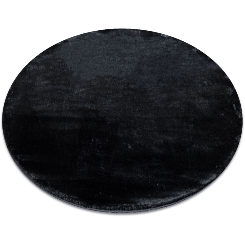 Carpet VISCO circle dark grey 5 plush, IMITATION OF RABBIT FUR grey round 160 cm