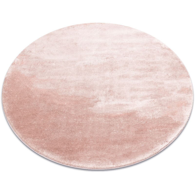 Carpet VISCO circle pink 8 plush, IMITATION OF RABBIT FUR pink round 160 cm