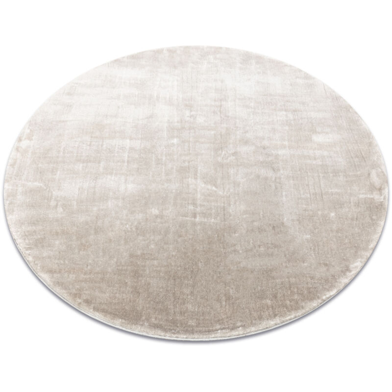 Rugsx - Carpet visco circle silver 3 plush, imitation of rabbit fur grey round 120 cm