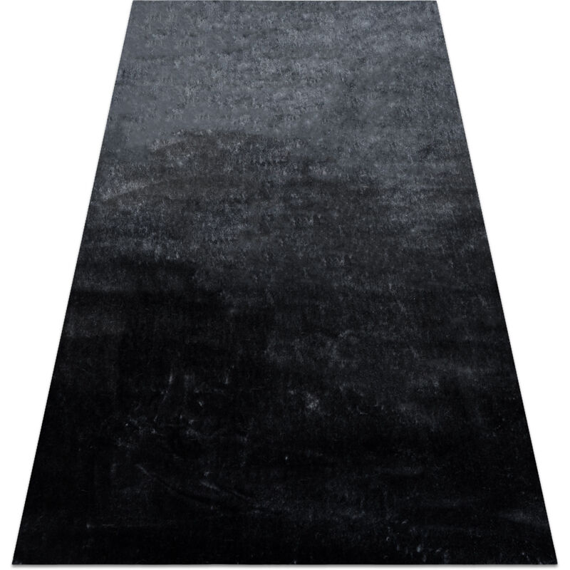 Rugsx - Carpet visco dark grey 5 plush, imitation of rabbit fur grey 80x150 cm