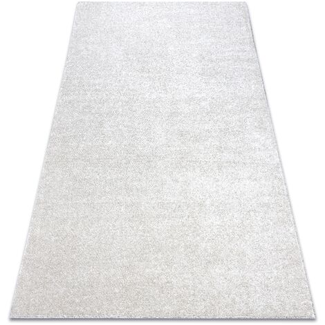 RUGSX Carpet wall-to-wall SANTA FE cream 031 plain, flat, one colour beige 200x200 cm