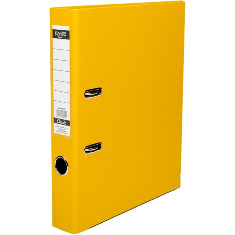 Carpeta BANTEX A4 5cm - amarilla, espaciosa y duradera