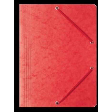 Carpeta Bantex A4 de cartón prensado rojo con banda elástica