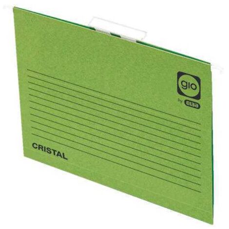 CARPETA COLGANTE CAJÓN VISOR CORTO CRISTAL FOLIO LOMO V COLOR VERDE GIO 400021957