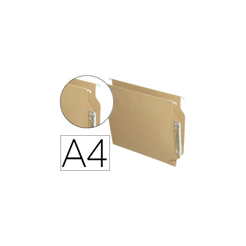 

Carpeta colgante fade din a4 visor lateral kraft eco (pack de 25 uds.)