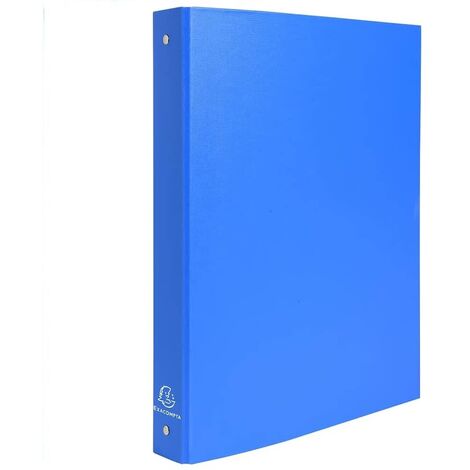 Carpeta de 4 anillas 30mm redondas exacompta din a4 carton forrado azul claro