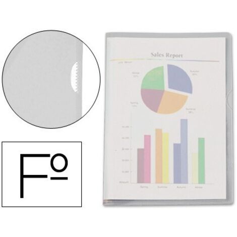 Carpeta dossier uñero plastico esselte folio translucidoo (pack de 100 uds.)