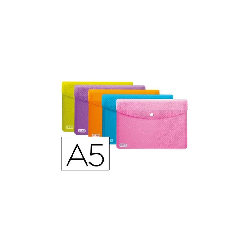 

Carpeta elba urban dossier broche polipropileno din a5 pack de 5 colores surtidos