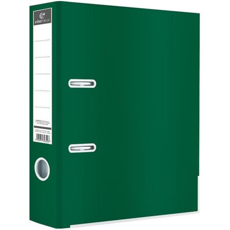 Carpeta INTERDRUK A4 50 mm - verde, brillante - para documentos