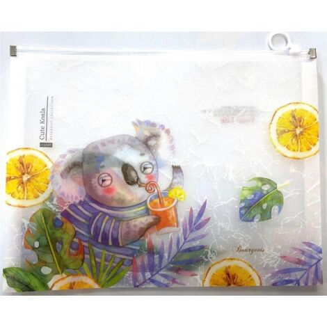 Carpeta Koala FRESH A4+ con cremallera de plástico