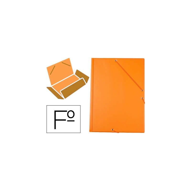 

Carpeta gomas plastico folio solapa color naranja - Liderpapel