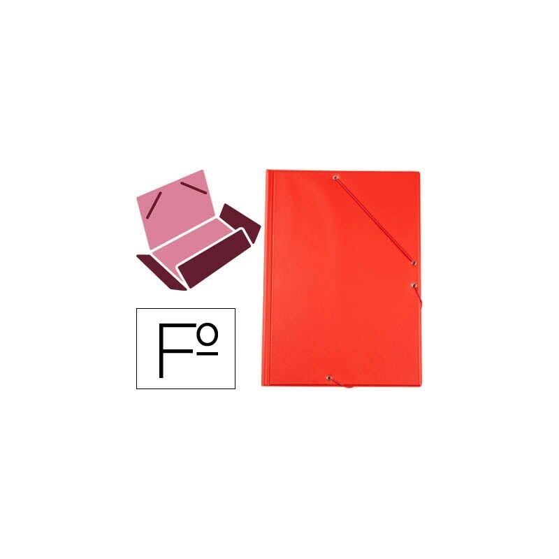 

Carpeta gomas plastico folio solapa color rojo - Liderpapel