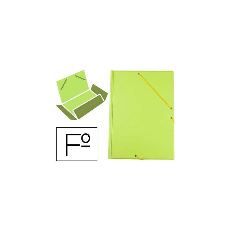 

Carpeta gomas plastico folio solapa color verde pistacho - Liderpapel