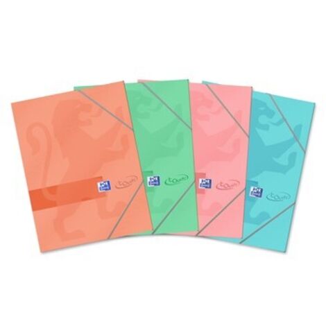 Carpeta OXFORD A4 con gomas elásticas - tacto suave, colores combinados