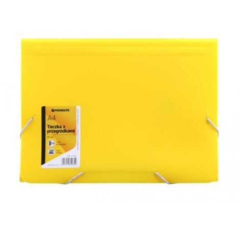 Carpeta PENMATE A4 con 13 compartimentos - Amarilla, PP-104