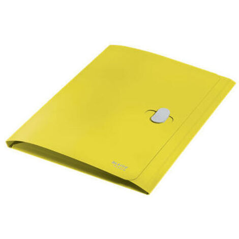 CARPETA POLIPROPILENO 3 SOLAPAS Y CIERRE BROCHE GIRATORIO A4 RECYCLE AMARILLO LEITZ 46220015