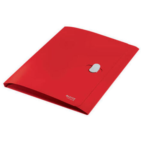 CARPETA POLIPROPILENO 3 SOLAPAS Y CIERRE BROCHE GIRATORIO A4 RECYCLE ROJO LEITZ 46220025