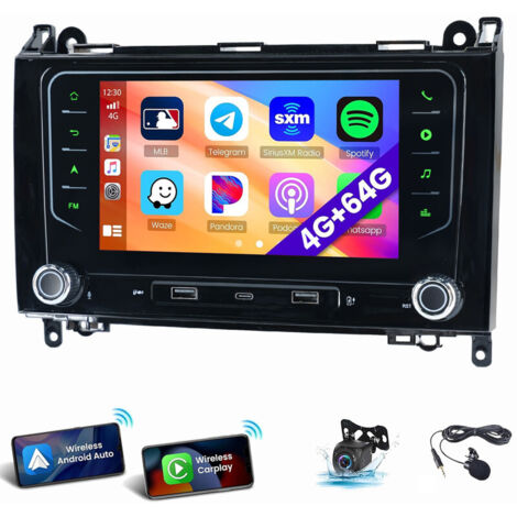 Carplay Pour Benz B Klasse/Vito W169 W639 W245 Autoradio Android 15 GPS RDS WiFi 2+32G CAM